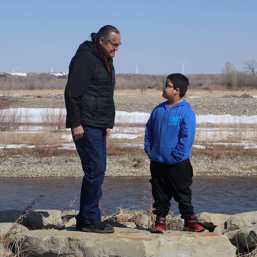  Ira teaching his grandson Eagle Boy.
