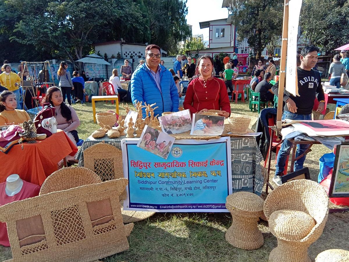 The Siddhipur Community Learning Center (CLC) takes part in handcraft fairs.